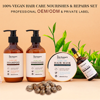 Set Perawatan Rambut Shampoo dan Kondisioner Minyak Argan Organik Vegan Alami, Minyak Tea Tree, Minyak Rosemary, untuk Pertumbuhan Rambut dan Mengatasi Ketombe (Private Label)
