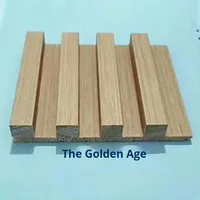 Panel Dinding Kayu Solid Minimalis Modern, Motif Grating Cekung-Cembung, Tahan Air, Bahan WPC untuk Dekorasi Latar Belakang Hotel dan Rumah