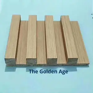 Panel de pared de rejilla cóncavo-convexo de gran pared de madera maciza minimalista moderno impermeable WPC para fondo decorativo de Hotel y hogar - Product Image 6