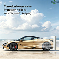 Film de protection de peinture Doushield 14 Mil transparent en TPU hydrophobe, anti-éclats de pierre, auto-réparant, rouleau de 1,52 m x 15 m, garantie 8 ans
