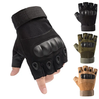 Gants tactiques courts de haute qualité pour hommes et femmes, sans doigts, pour l'entraînement et la musculation