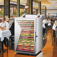 18-laags roestvrijstalen PLC-gestuurde tijdgestuurde commerciële huishoudelijke elektrische droger voor fruit en groenten, 220V