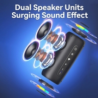 Speaker Nirkabel Baru untuk 5.3 Tahan Air IPX4 Portabel Baterai 4000mAh Bass Kuat Lampu RGB Pemutar Audio Pesta Rumah