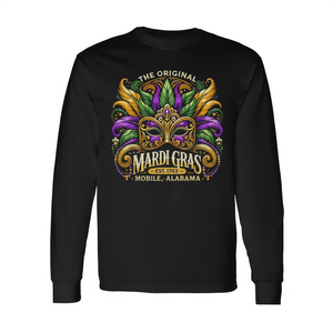 Le t-shirt original à manches longues du Mardi Gras Mobile Alabama Est 1703 - Product Image 2