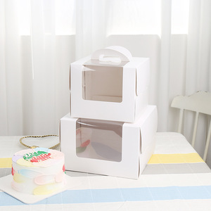 Cajas transparentes para pastel blanco, con ventana transparente, con tapa para pasteles, bodas y mousse, venta al por mayor, 2021 - Product Image 4
