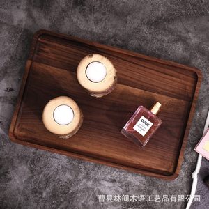 Solid Wood Serving <b>Tray</b> Rectangular Bread Snack Dessert Plate <b>Tea</b> <b>Tray</b> Antique Style Wooden <b>Tray</b> For Hotel Coffee <b>Tea</b> - Product Image 3