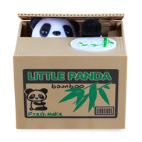Xiaoboxing-hucha electrónica personalizada con forma de panda, alcancía de plástico