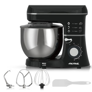 Batteur sur socle AKANE A.86618LB 1400W, Maquina de chef, avec bol en acier inoxydable de 7L, 6 vitesses, protection anti-éclaboussures, crochet <span class=keywords><strong>à</strong></span> pâte - Product Image 2