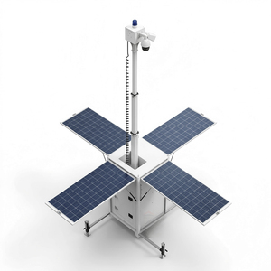 Cubic Off-grid Surveillance <b>Tower</b> System Ip65 Weatherproof 4x350w Solar 6m Telescopic Mast Ce Certified Sustainable <b>Power</b> - Product Image 1