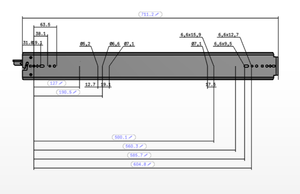 Rail télescopique K1719 KIPP à extension complète en acier galvanisé, montage latéral, forme B, charge lourde - Product Image 4