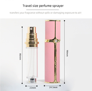 Botol semprot isi ulang parfum kulit kustom 10ml kosmetik <span class=keywords><strong>atomizer</strong></span> wewangian perjalanan isi ulang portabel logam perak - Product Image 5