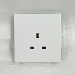 Minimalist White Wall <b>Switch</b> 1-Way <b>Touch</b> Control IP20 PC Material 1A 240V Wi-Fi Enabled Smart Life App 2 USB a Ports - Product Image 3