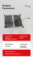 Film chauffant intelligent PTC auto-régulant en graphène, protection contre la surchauffe, étanche, chauffage au sol infrarouge lointain, 110-240V, pour la maison