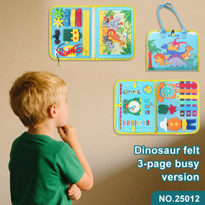 LEZA BABY New popolarità dinosauro <span class=keywords><strong>mondo</strong></span> 3D Montessori occupato bordo in feltro giocattoli per bambini educazione precoce di età compresa tra 5 e 7 anni - Product Image 3