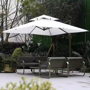 Conjunto de sofá en forma de L para exteriores, con estructura de acero inoxidable, resistente a la intemperie, muebles de jardín para patios, villas y balcones. - Product Image 5