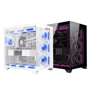 Gamer-x thiết kế mới thép PC CPU Tủ trường hợp đầy đủ tháp MicroATX ITX khung gầm bên Bảng điều khiển cửa sổ chơi game máy tính cung cấp điện - Product Image 1