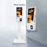 Kiosque de commande et de paiement en libre-service OEM 21,5-27 pouces avec écran tactile et lecteur de code QR, imprimante pour la vente au détail, les restaurants et les cafés