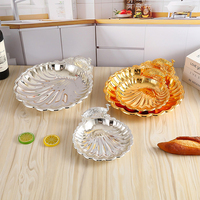 Luxe pauwvormige metalen opbergbak bureaudecoratie kunst metalen ambacht op maat gemaakte fruit schaal binnenhuisdecoratie fabriek levering