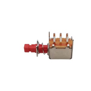 Interrupteur à bouton-poussoir à angle droit PS-22F03 avec capuchon, DPDT, <span class=keywords><strong>double</strong></span> pôle, 6 broches, à verrouillage automatique, pour alimentation - Product Image 4
