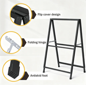 Letrero Metálico con Marco en A, Soporte de Aluminio Portátil para Póster Personalizado, Resistente a los Rayos UV, Impermeable, Marco de 25 mm, Publicidad Duradera - Product Image 4