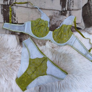 Hot Sexy voir à travers la maille ensemble de Lingerie brodé dentelle Lingerie deux pièces <span class=keywords><strong>soutien</strong></span>-<span class=keywords><strong>gorge</strong></span> bref ensembles pour femme - Product Image 6