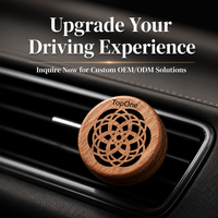 Diffuseur voiture TopOne de luxe en bois brésilien, clip écologique d'aromathérapie à l'huile essentielle et parfum naturel