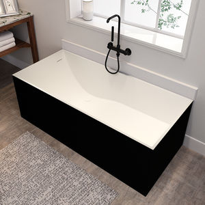 Acrylique moderne autoportant de 1.8m, nouvelle couleur noire, égouttoir en pierre artificielle pour les bains à remous d'hôtel - Product Image 1