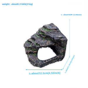 Fish Tank Aquarium Décoration Paysage Pet Escalade Abri Cachant Plate-Forme Bain de Soleil <span class=keywords><strong>Tortue</strong></span> Résine Décoration - Product Image 2