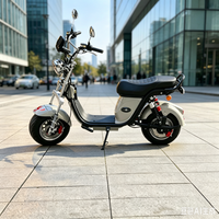 Skuter Listrik Retro 60V 20AH Ban Lebar untuk Dewasa, Moped Listrik untuk Perjalanan Sehari-hari & Berkendara di Kota