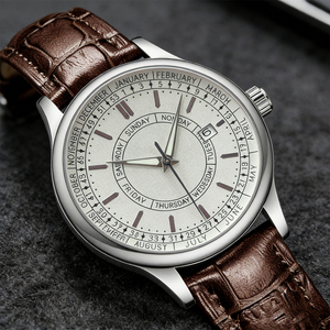 Orologio da <span class=keywords><strong>Uomo</strong></span> Elegante e di Lusso con <span class=keywords><strong>Cinturino</strong></span> in <span class=keywords><strong>Pelle</strong></span> e Calendario, Orologio al Quarzo per <span class=keywords><strong>Uomo</strong></span> - Product Image 5