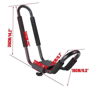 2 Cái Xuồng Thuyền Kayak Rack Xe SUV Top Roof, Núi Carrier J Cross Ván Lướt Sóng Bar, Phổ Quát 1 Cặp J-bar Khung Trên Tầng Thượng - Product Image 2