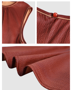 New Chinese-style <b>Sleeveless</b> tank <b>Top</b> with Loose Fit National Style Short Length 100% <b>Silk</b> Eco-friendly Vintage for Women - Product Image 6