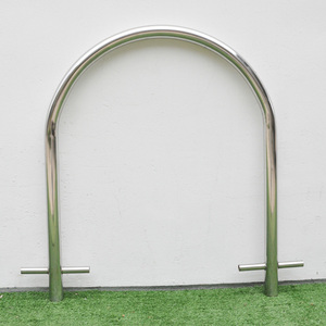 Bastidores de almacenamiento de bicicletas de riel <span class=keywords><strong>Aro</strong></span> de acero inoxidable en forma de U Bastidor de bicicletas Piso - Product Image 3