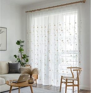 Thanh Lịch Hoa Mô Hình Thêu Sheer Rèm Cửa Cho Phòng Khách Phòng Ngủ Cửa Sổ Hoa Thêu Trắng Voile Rèm Bảng Điều Chỉnh - Product Image 2