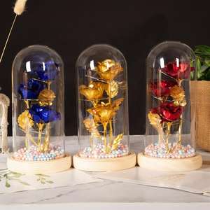 Rose éternelle préservée sous cloche en verre, cadeaux pour la fête des mères, anniversaire, Saint-Valentin 2023 - Product Image 6