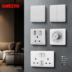 Wholesale UK Standard Wall Sockets and Switches 1Gang 2gang 3gang Light Switch 2 Pin BG Electric Socket Tel Com TV Socket