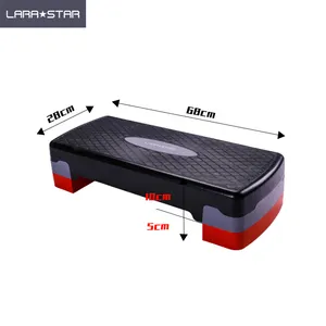 LS1117 Essentials Plate-forme d'exercice aérobie Stepper Bench, équipement de fitness Workout Deck avec hauteur de contremarche réglable