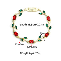 Bracelet Chaîne en Alliage de Cuivre Plaqué Or Personnalisé et Tendance, Incrusté de Zircons, Motif Végétal, Style Décontracté/Sportif, Luxe Léger pour Femme