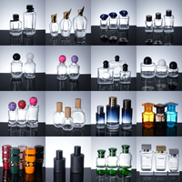 Flacon de parfum en verre vide personnalisé 50ml 100ml avec capuchon noir et pulvérisateur, sérigraphie couleur personnalisée pour parfum et huile essentielle