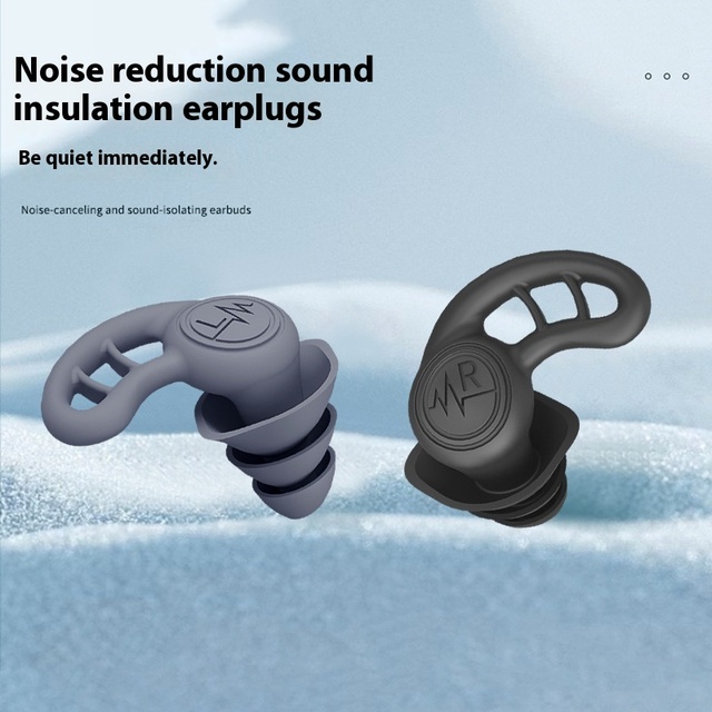 Reusable Silicone Ear Plugs Waterproof Noise Reduction Earplugs Soft Hypoallergenic Ear Plugs for Swimming Sleeping Travel