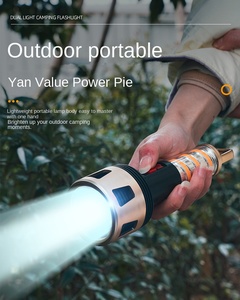 2025 fábrica jardín al aire libre energía de emergencia Usb recargable Abs cuerpo de plástico Camping LED antorcha luces de trabajo linternas - Product Image 4