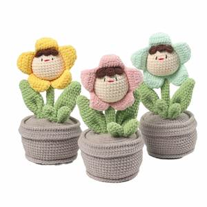 Flor Artificial de Lana Hecha a Mano, Decoración para el Hogar, Regalo para Navidad, Halloween, Día de la Madre, Lirio en Maceta, Muñeca de Peluche - Product Image 6