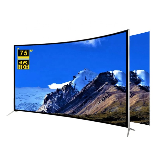 LED Television 75 Inch Curved Screen 4K Ultra HD Smart TV 75 Inch Tv