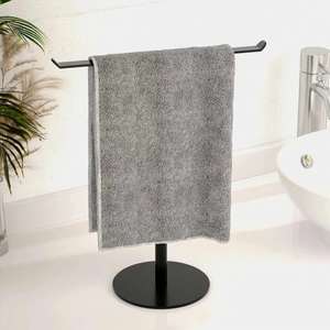 Elegant Stainless Steel Floor-<b>Standing</b> <b>Bathroom</b> Storage Durable Hand <b>Towel</b> Rack <b>for</b> Toilet Supplies - Product Image 2