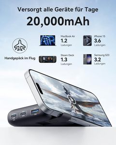Cargador Portátil <span class=keywords><strong>INIU</strong></span> de 65W y 20000mAh con Pantalla Digital, Carga Rápida USB C, Batería <span class=keywords><strong>Externa</strong></span> para Laptop y Viajes - Product Image 6