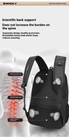 Sac à dos pour ordinateur portable antivol étanche de 15 pouces pour hommes, avec logo personnalisé, pour les voyages et les études.