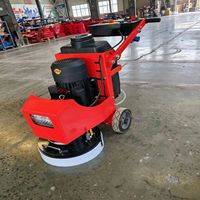 Ponceuse à béton multifonctionnelle manuelle 450 mm avec réservoir, moteur et base en marbre pour sols époxy