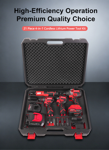 Herramientas Eléctricas Inalámbricas de Litio, Llave de Impacto, <span class=keywords><strong>Taladro</strong></span> Eléctrico, Destornillador de Impacto, Juego 4 en 1 - Product Image 6