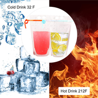 Lot de boissons liquide réutilisables 100ml, emballage à bec, pour boisson