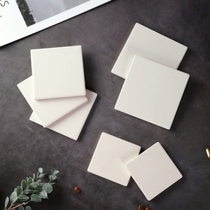 Vendita all'ingrosso souvenir magneti frigo quadrati rotondi in ceramica su misura in bianco in ceramica magneti frigo non rivestiti per la stampa UV - Product Image 2